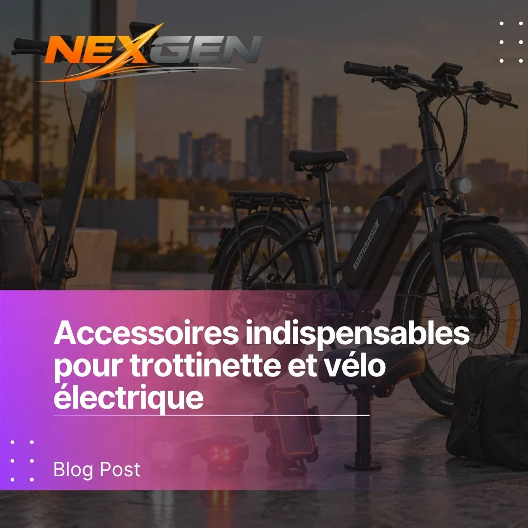 Accessoires indispensables pour trottinette et vélo électrique