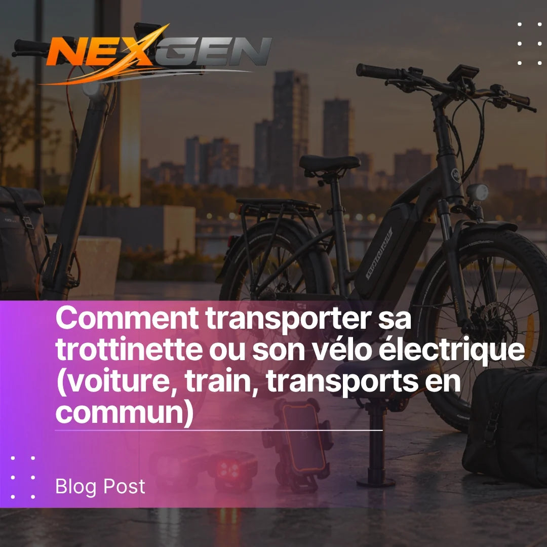 Comment transporter sa trottinette ou son vélo électrique (voiture, train, transports en commun)