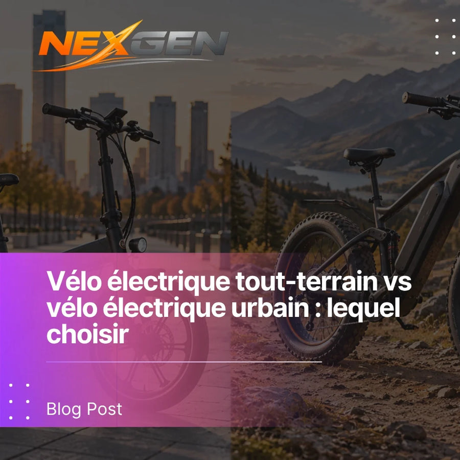 Vélo électrique tout-terrain vs vélo électrique urbain : lequel choisir