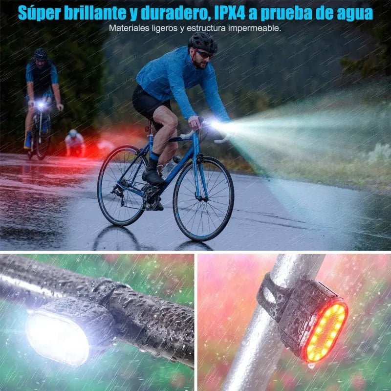 Kit d'Éclairage LED Rechargeable USB pour Vélo | MSJ NEXGEN
