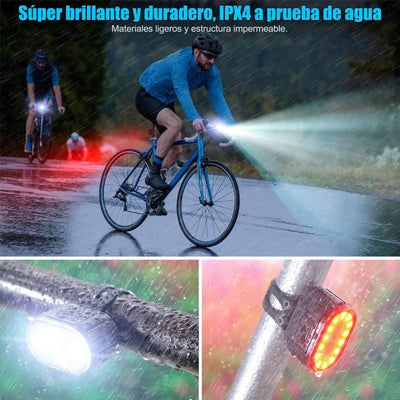 Kit d'Éclairage LED Rechargeable USB pour Vélo | MSJ NEXGEN