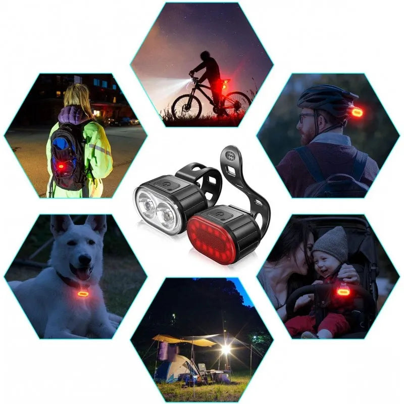 Kit d'Éclairage LED Rechargeable USB pour Vélo | MSJ NEXGEN