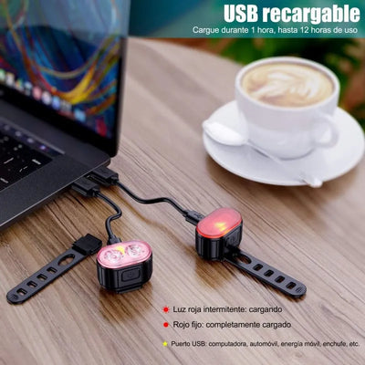 Kit d'Éclairage LED Rechargeable USB pour Vélo | MSJ NEXGEN
