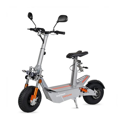 Trottinette électrique Centauro homologuée 2000W / 3000W avec selle & écran LCD XXL (Gris/Orange) - MSJ NEXGEN