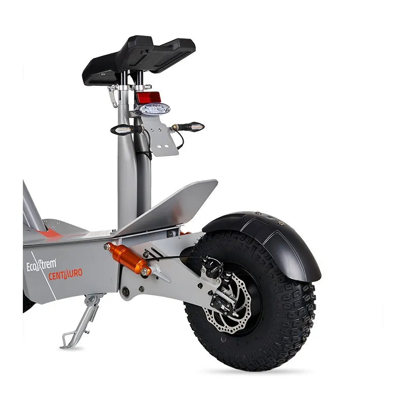 Trottinette électrique Centauro homologuée 2000W / 3000W avec selle & écran LCD XXL (Gris/Orange) - MSJ NEXGEN